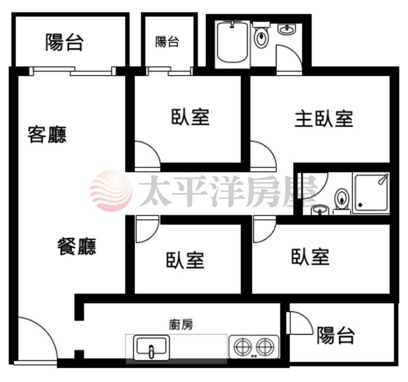 朝南大四房時尚屋 照片16